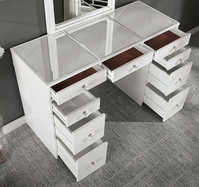 Louise Vanity W/ Stool - Carl's Furniture (Garden City, KS)