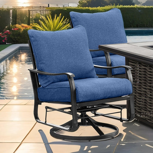 Segovia Swivel Glider Arm Chair (2/CTN) - Carl's Furniture (Garden City, KS)