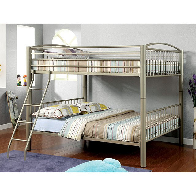 Lovia Metallic Gold Full/Full Bunk Bed - Carl's Furniture (Garden City, KS)