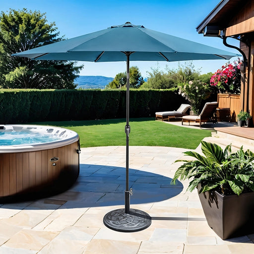 Mora 11' Outdoor Umbrella + 21" Round Base - Carl's Furniture (Garden City, KS)