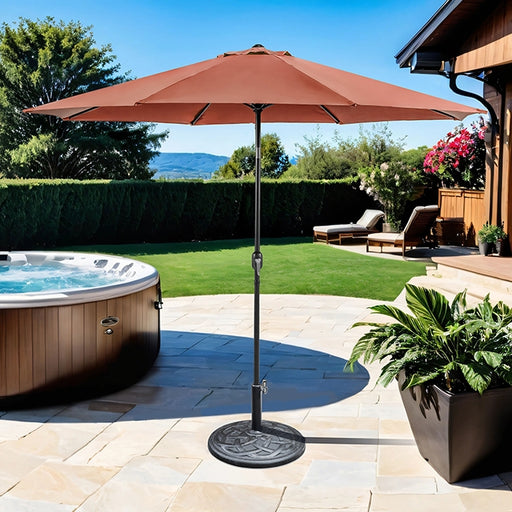Mora 11' Outdoor Umbrella + 21" Round Base - Carl's Furniture (Garden City, KS)