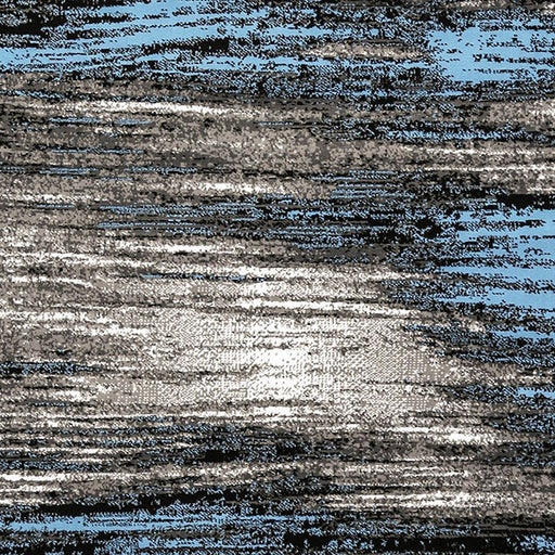 Sivas Area Rug Black and Blue - Carl's Furniture (Garden City, KS)