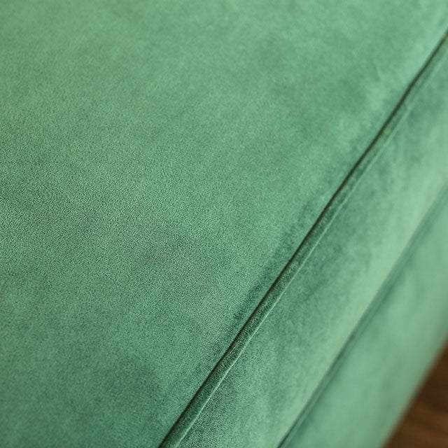 VERDANTE Emerald Green/Gold Sofa - Carl's Furniture (Garden City, KS)
