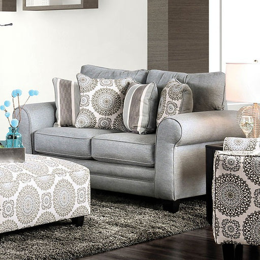 Misty Blue Gray Love Seat - Carl's Furniture (Garden City, KS)