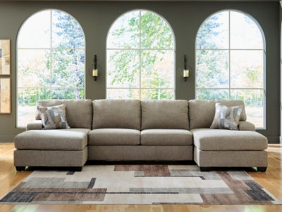 Newellen Sectional with Double Chaise - Carl's Furniture (Garden City, KS)