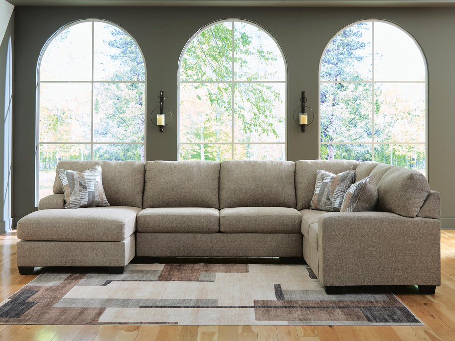 Newellen Sleeper Sectional with Chaise - Carl's Furniture (Garden City, KS)