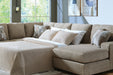 Newellen Sleeper Sectional with Chaise - Carl's Furniture (Garden City, KS)