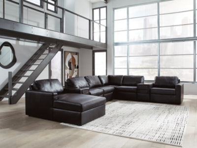 Modmax II Sectional with Chaise and Audio Consoles - Carl's Furniture (Garden City, KS)