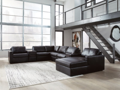 Modmax II Sectional with Chaise and Audio Consoles - Carl's Furniture (Garden City, KS)