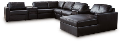 Modmax II Sectional with Chaise and Audio Consoles - Carl's Furniture (Garden City, KS)