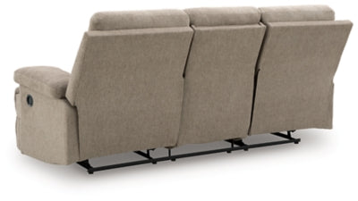 Side-Swipe Reclining Sofa with Drop Down Table - Carl's Furniture (Garden City, KS)