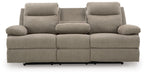 Side-Swipe Reclining Sofa with Drop Down Table - Carl's Furniture (Garden City, KS)