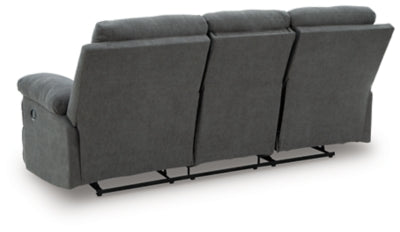 Side-Swipe Reclining Sofa with Drop Down Table - Carl's Furniture (Garden City, KS)