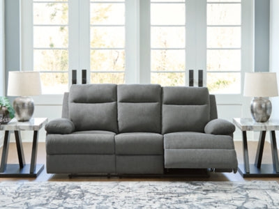 Side-Swipe Reclining Sofa with Drop Down Table - Carl's Furniture (Garden City, KS)