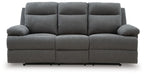 Side-Swipe Reclining Sofa with Drop Down Table - Carl's Furniture (Garden City, KS)