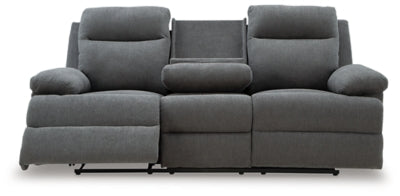 Side-Swipe Reclining Sofa with Drop Down Table - Carl's Furniture (Garden City, KS)