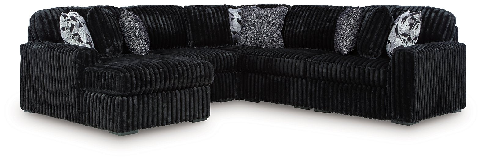 Midnight-Madness Sectional with Chaise - Carl's Furniture (Garden City, KS)