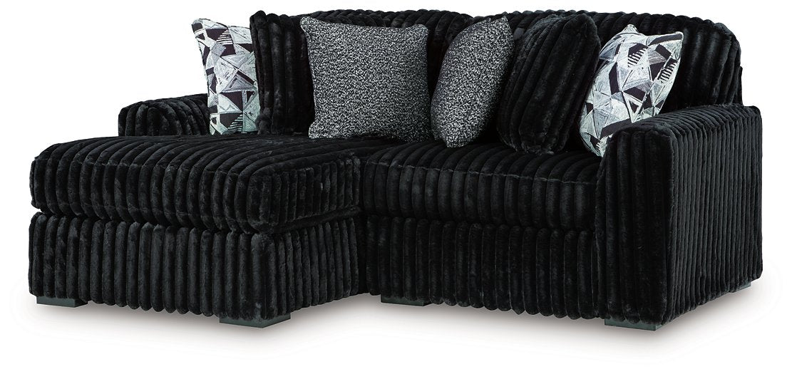 Midnight-Madness Sectional with Chaise - Carl's Furniture (Garden City, KS)