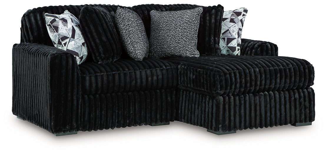 Midnight-Madness Sectional with Chaise - Carl's Furniture (Garden City, KS)