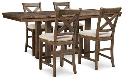 Moriville Counter Height Dining Set - Carl's Furniture (Garden City, KS)