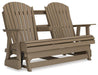 Hyland wave Outdoor Glider Loveseat - Carl's Furniture (Garden City, KS)