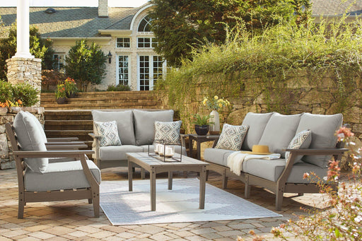 Visola Outdoor Sofa and Loveseat Set - Carl's Furniture (Garden City, KS)