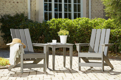 Visola Outdoor Adirondack Chair Set with End Table - Carl's Furniture (Garden City, KS)