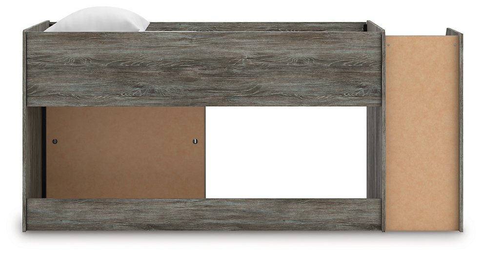 Frandern Loft Bed with Bookcase Storage - Carl's Furniture (Garden City, KS)