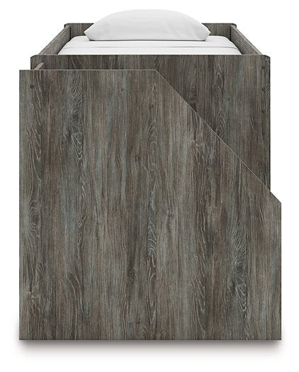 Frandern Loft Bed with Bookcase Storage - Carl's Furniture (Garden City, KS)