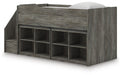 Frandern Loft Bed with Bookcase Storage - Carl's Furniture (Garden City, KS)
