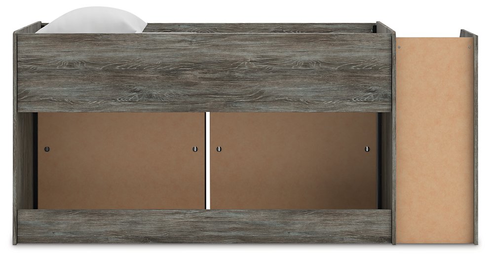 Frandern Loft Bed with Bookcase Storage - Carl's Furniture (Garden City, KS)