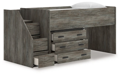 Frandern Loft Bed with Drawer Storage - Carl's Furniture (Garden City, KS)