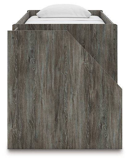 Frandern Loft Bed with Bookcase and Drawer Storage - Carl's Furniture (Garden City, KS)