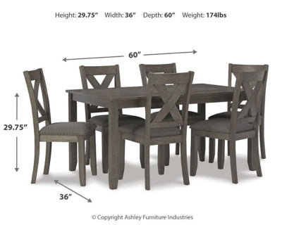 Caitbrook Dining Table and Chairs (Set of 7) - Carl's Furniture (Garden City, KS)