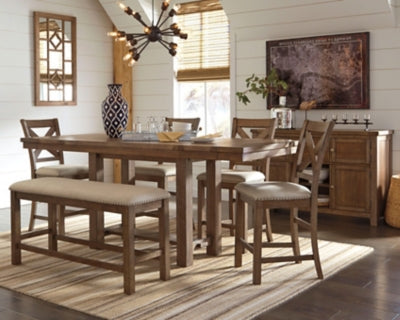 Moriville Counter Height Dining Set - Carl's Furniture (Garden City, KS)