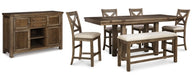 Moriville Counter Height Dining Set - Carl's Furniture (Garden City, KS)