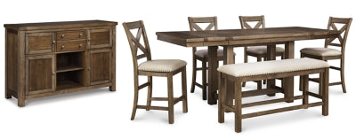 Moriville Counter Height Dining Set - Carl's Furniture (Garden City, KS)