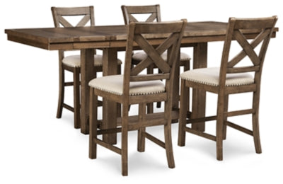 Moriville Counter Height Dining Set - Carl's Furniture (Garden City, KS)
