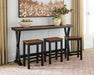 Wildenauer Counter Height Dining Table and 3 Barstools Set - Carl's Furniture (Garden City, KS)