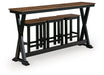Wildenauer Counter Height Dining Table and 3 Barstools Set - Carl's Furniture (Garden City, KS)
