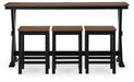 Wildenauer Counter Height Dining Table and 3 Barstools Set - Carl's Furniture (Garden City, KS)
