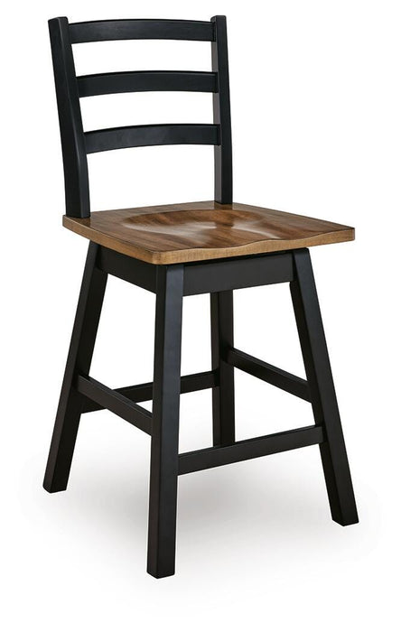 Wildenauer Counter Height Swivel Barstool - Carl's Furniture (Garden City, KS)