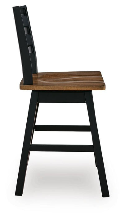Wildenauer Counter Height Swivel Barstool - Carl's Furniture (Garden City, KS)