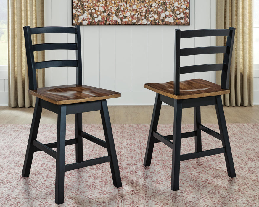 Wildenauer Counter Height Swivel Barstool - Carl's Furniture (Garden City, KS)