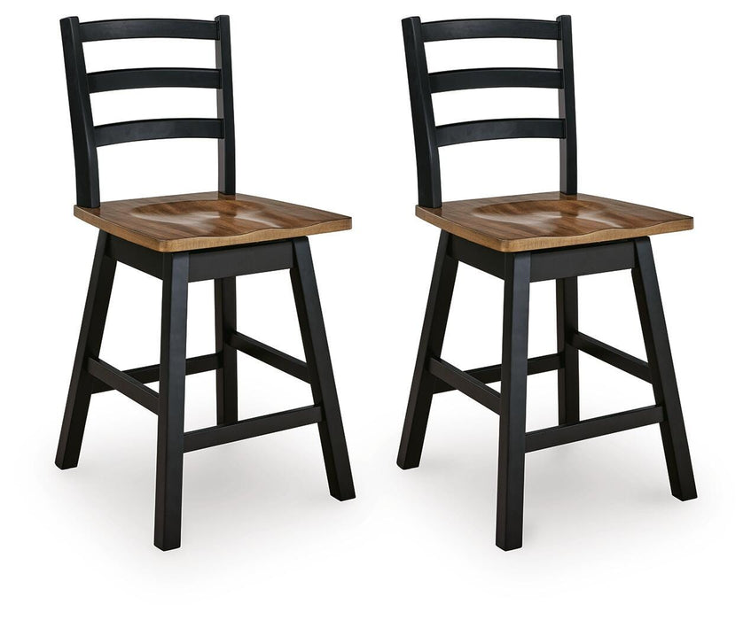 Wildenauer Counter Height Swivel Barstool - Carl's Furniture (Garden City, KS)