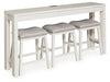 Robbinsdale Counter Height Dining Table and 3 Barstools Set - Carl's Furniture (Garden City, KS)