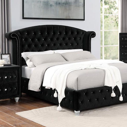 ZOHAR E.King Bed, Black - Carl's Furniture (Garden City, KS)