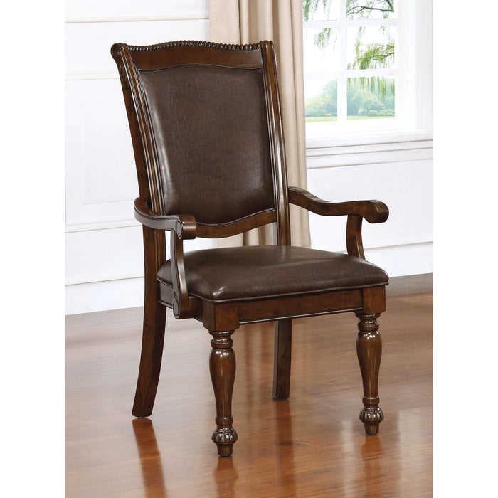 Alpena Brown Cherry/Espresso Arm Chair & Side Chair (2/CTN) - Carl's Furniture (Garden City, KS)