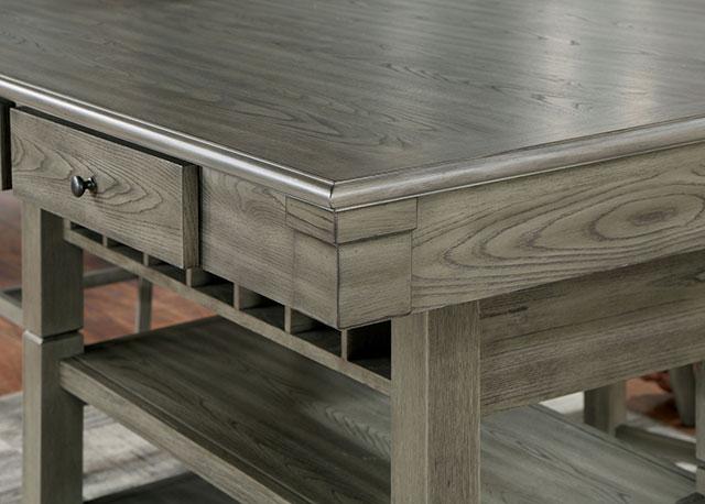 ANAYA Counter Ht. Table, Gray - Carl's Furniture (Garden City, KS)
