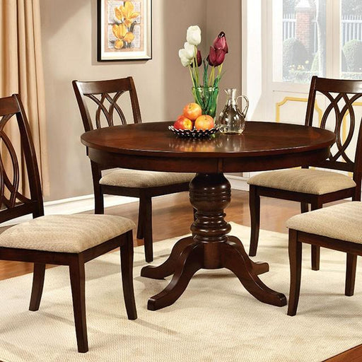 Carlisle Brown Cherry Round Dining Table - Carl's Furniture (Garden City, KS)